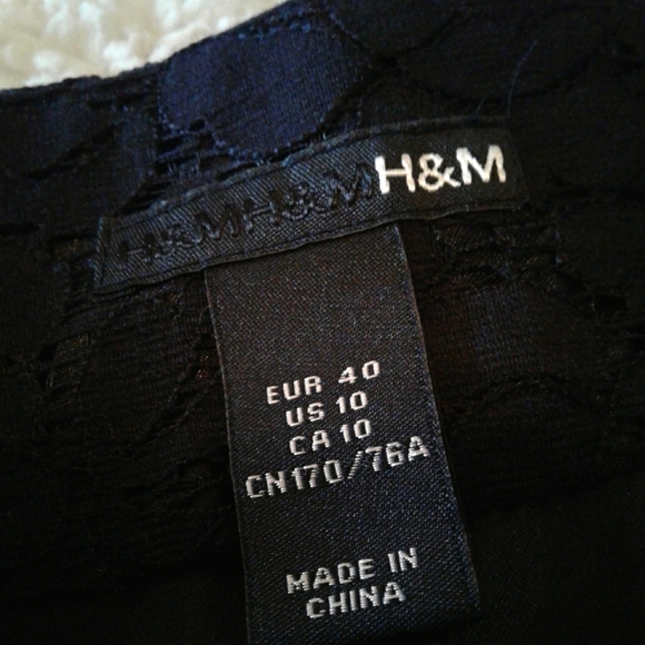 🌺 Black Lace H&M Fully Lined Lace Skirt - Picture 7 of 11